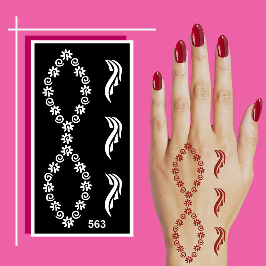 Kid Friendly Mehndi  Stencil Stickers with Cute and Safe Floral Designs