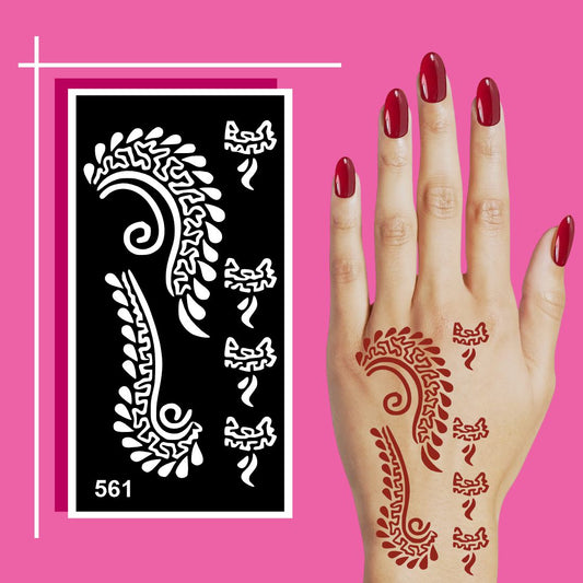 Compact Mehndi Stencil Sticker Kit for Travel, Home Use, or Gifting Purposes