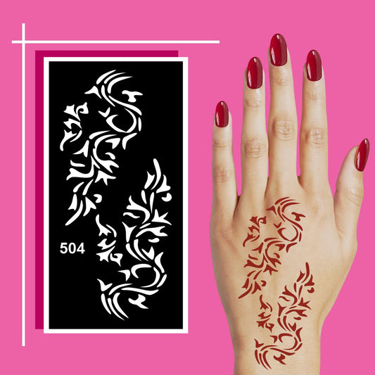 Easy to Apply Mehndi Stencil Sticker Sheets for Beautiful and Artistic Hand Designs