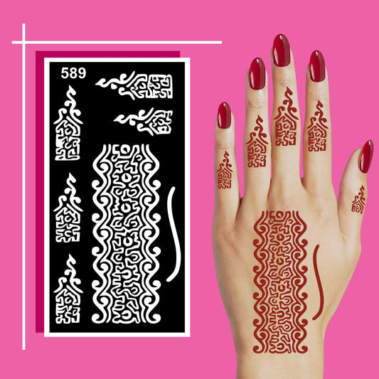 Beginner Henna Stencil Set for Safe and Simple Artistic Practice