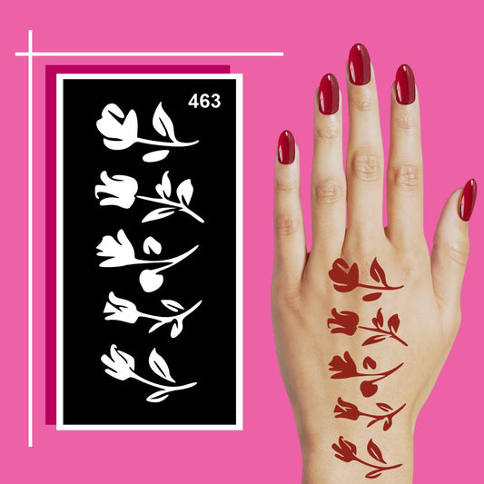 Reusable Henna Stencil Stickers for Repeated Use and Practice For Kids & Adults Both Sticker