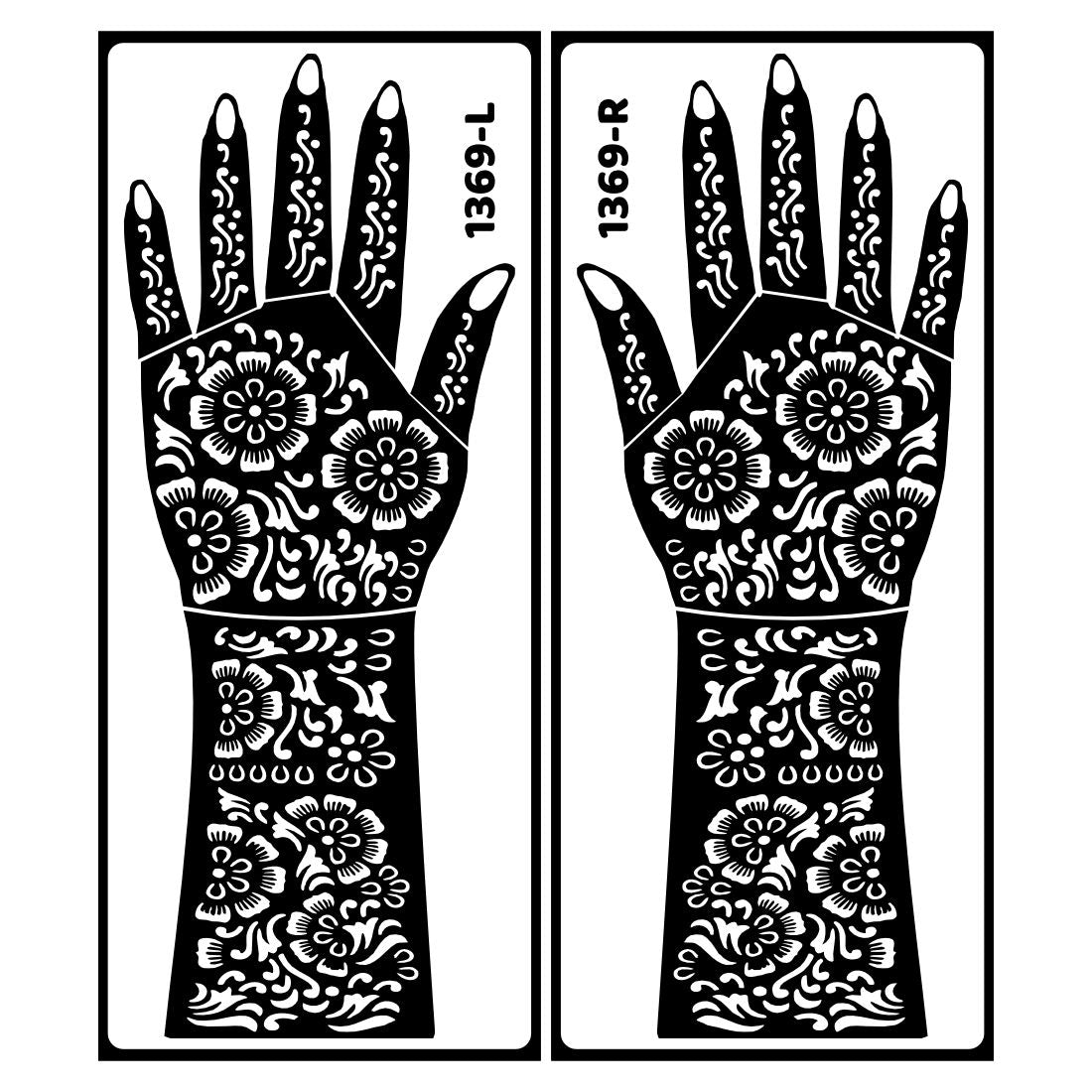 Royal Couple Wedding Bridal Mehndi Stencil Sticker For Traditional Looks Easy To Use With Instant Beautiful Design