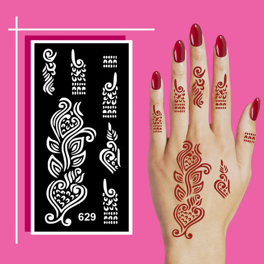 Simple Stick-On Mehndi Stencil Perfect for Kids to Create Art at Home