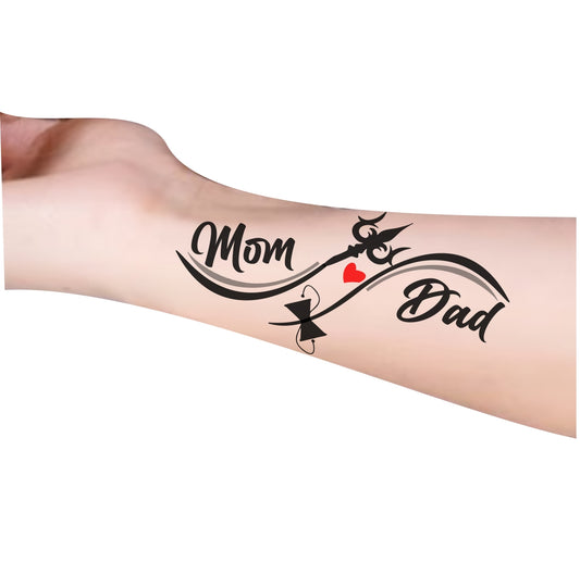 New Mom Dad Trishul Black Tattoo Waterproof Temporary Body Tattoo