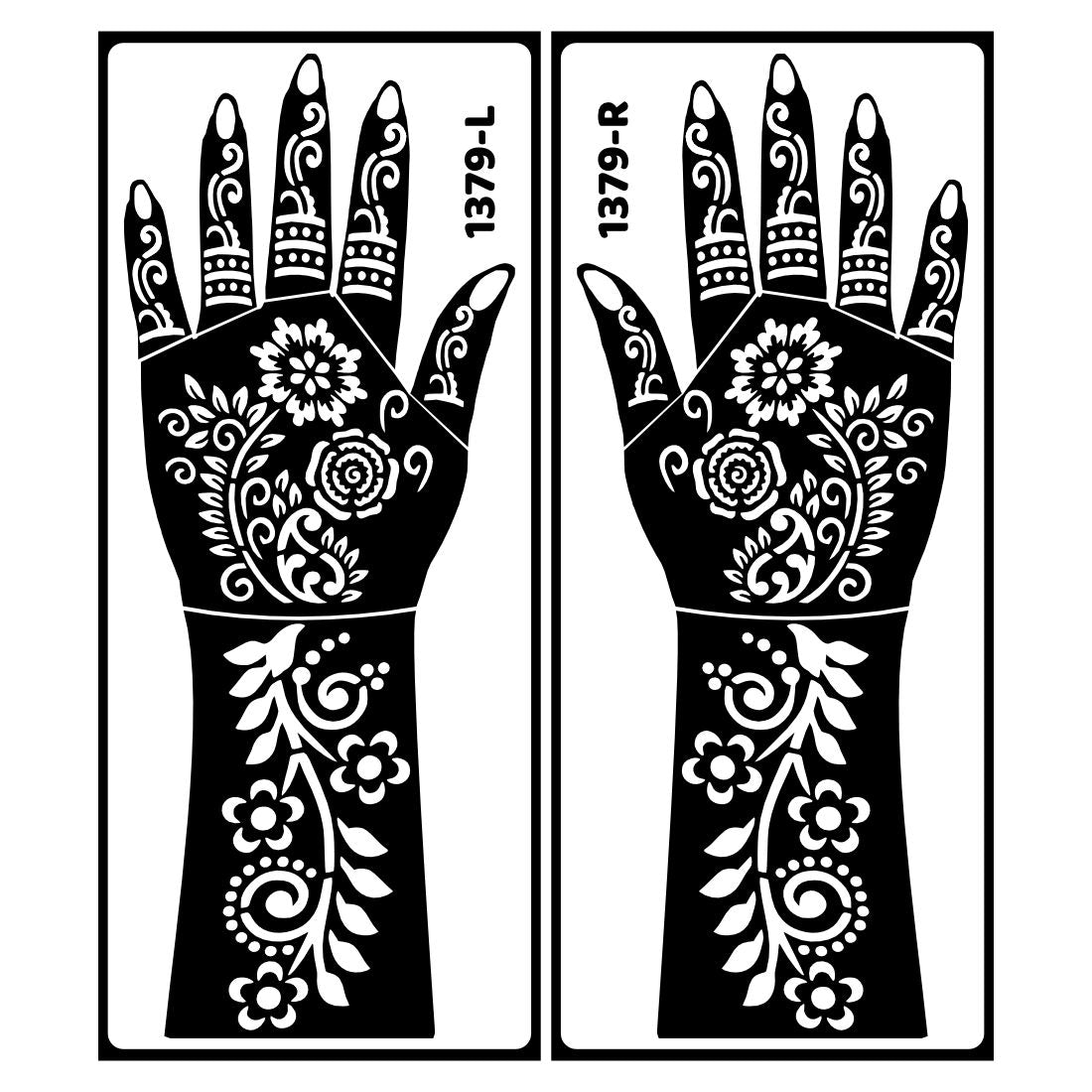 Stunning Bridal Mehndi Stencil Sticker With Royal Peacock Motif Easy To Use With Instant Beautiful Design