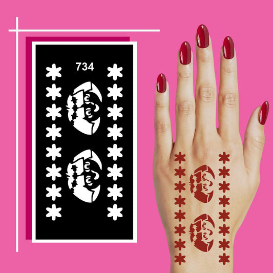 Traditional and Trendy Henna Stencil Pack for Creative and Stylish Hands
