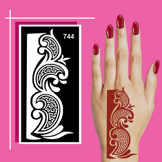Kid Safe Mehndi Stencil Stickers for Artistic Exploration and Cultural Learning