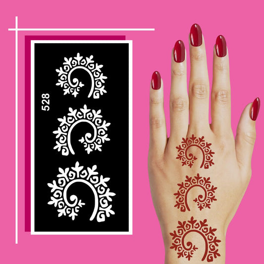 Reusable and Washable Henna Stencil Sheets for Creative Hand Decoration