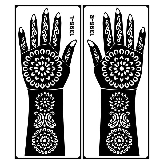 Bride And Groom Theme Mehndi Stencil Sticker For Engagement And Wedding Easy To Use With Instant Beautiful Design