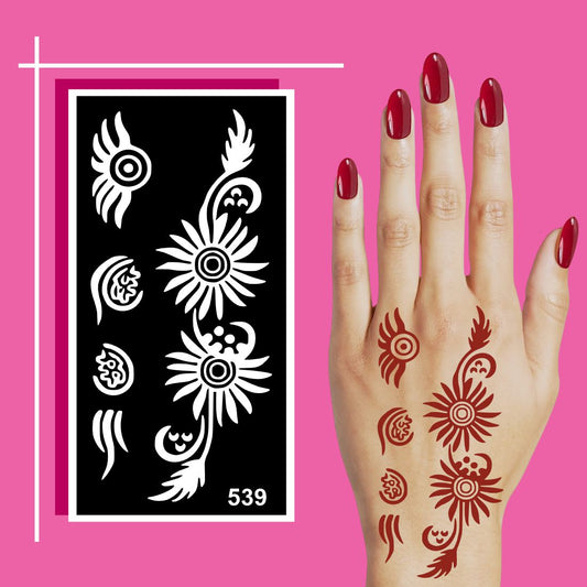 Beginner Mehndi Sticker Kit with Fine Line and Thick Pattern Combination