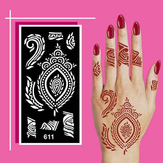 Creative Hand Design Mehndi Stencil Crafted for Boys and Girls