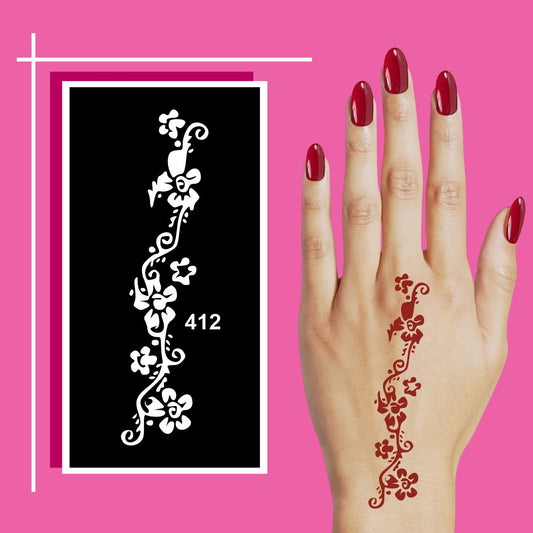 Beginner Mehndi Design Stencil Stickers for Practice and Play For Kids & Adults Both Sticker