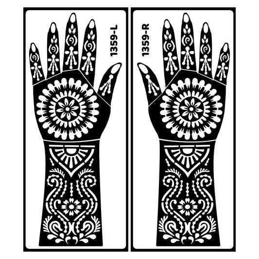Premium Bridal Mehndi Stencil Sticker With Henna-Inspired Easy To Use With Instant Beautiful Design