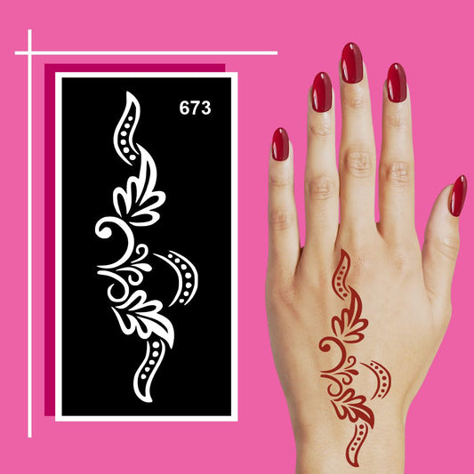 Professional Style Mehndi Stencil Templates with Clean Edges
