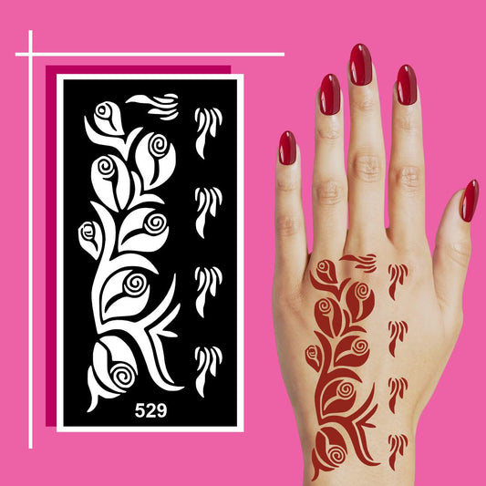 Bold and Delicate Mehndi Stencil Sheets for Unique and Personalized Style