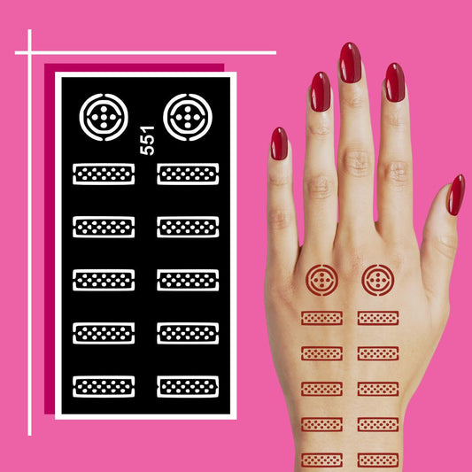 Artistic Mehndi Stencil Sticker Set for Stress-Free, No-Mess Application