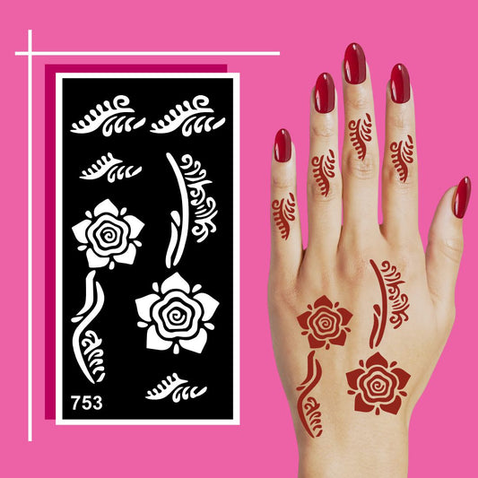 Multi-Pack Mehndi Stencil Design Stickers for Events, School, and Personal Use
