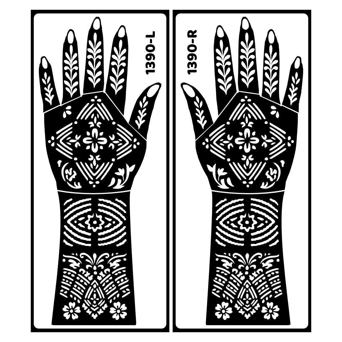 Intricate Peacock Design Bridal Mehndi Stencil Sticker For Wedding Functions Easy To Use With Instant Beautiful Design