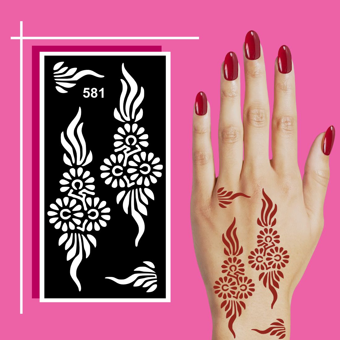 Mehndi Stencil Design Stencils for Quick Art, Cultural Learning, and Fun