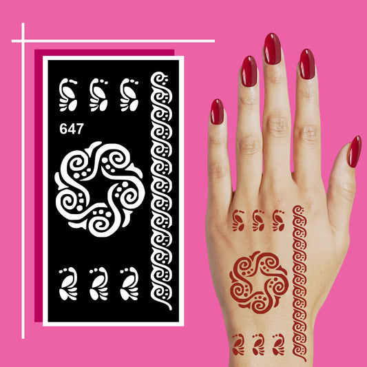 Kid-Safe Mehndi Stencil for Fun, Learning, and Drawing Exploration