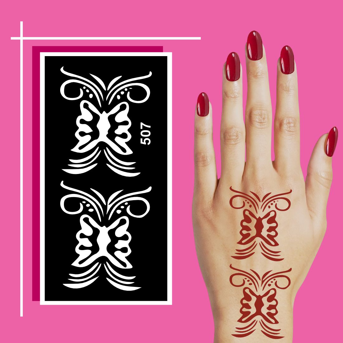Safe to Use Mehndi Stencil Design Templates for Kids, Teenagers, and Adults at Home