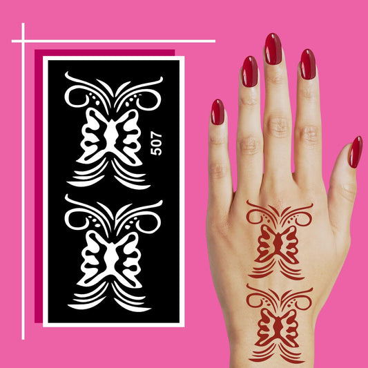 Safe to Use Mehndi Stencil Design Templates for Kids, Teenagers, and Adults at Home