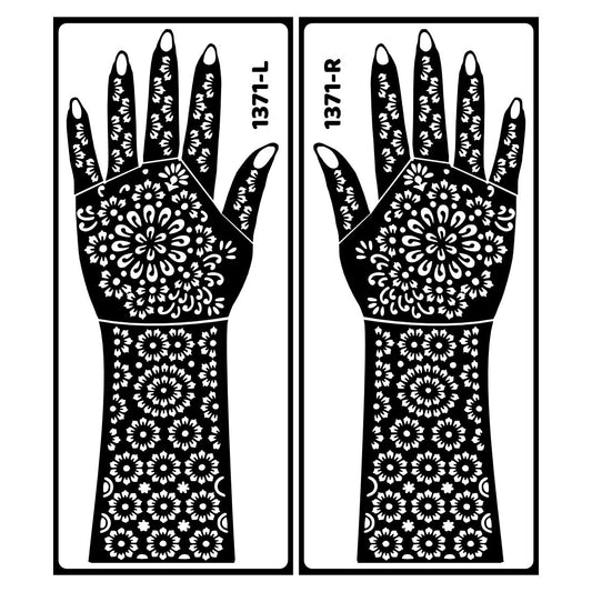 Bride Style Mehndi Stencil Sticker With Cultural Motifs And Patterns Easy To Use With Instant Beautiful Design