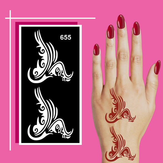 Simple Mehndi Stencil Design Kit for Relaxing Hand Decoration