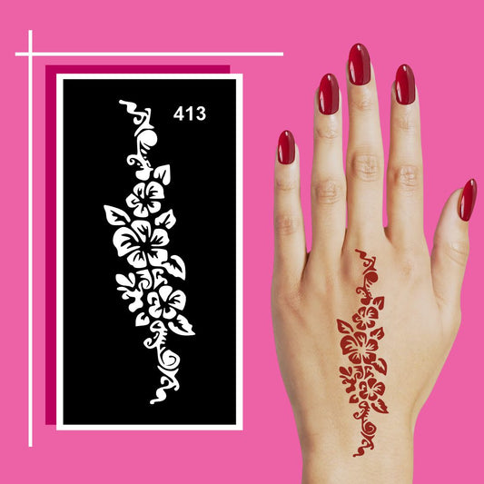 Mandala Inspired Henna Design Stencil Templates for Relaxing Art For Kids & Adults Both Sticker