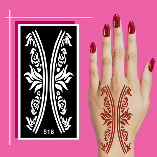 All-in-One Mehndi Stencil Stencil Pack with Large and Small Designs for Everyone