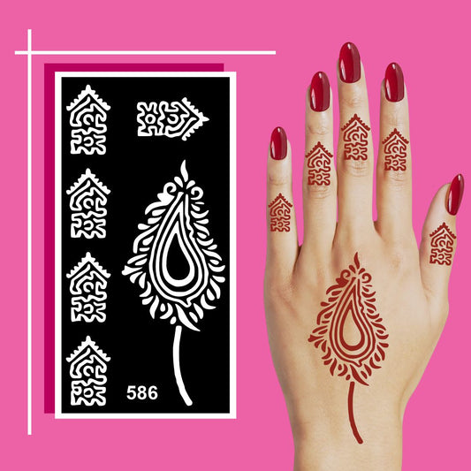 Simple and Elegant Mehndi Stencil Art Templates for All Hand Sizes