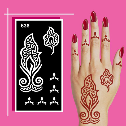 Easy Drawing Mehndi Design Sticker for Safe and Fun Use by Children