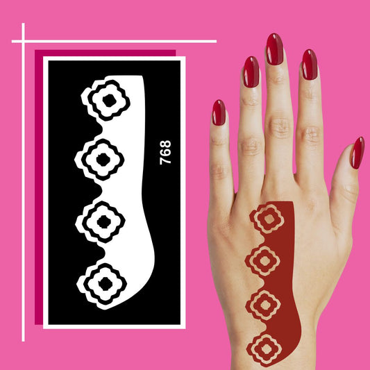 Floral Mehndi Stencil Sticker Pack for Beginners with No Art Skill Needed