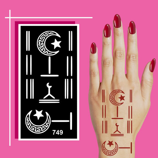 Soft Touch Henna Stencil Design Stickers with Easy Removal and Reuse Option