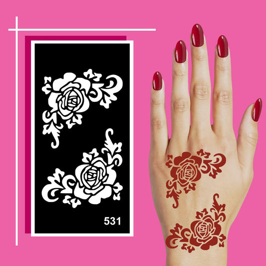 Fast and Easy Mehndi Stencil Design Stickers with Elegant Shapes for All Skill Levels