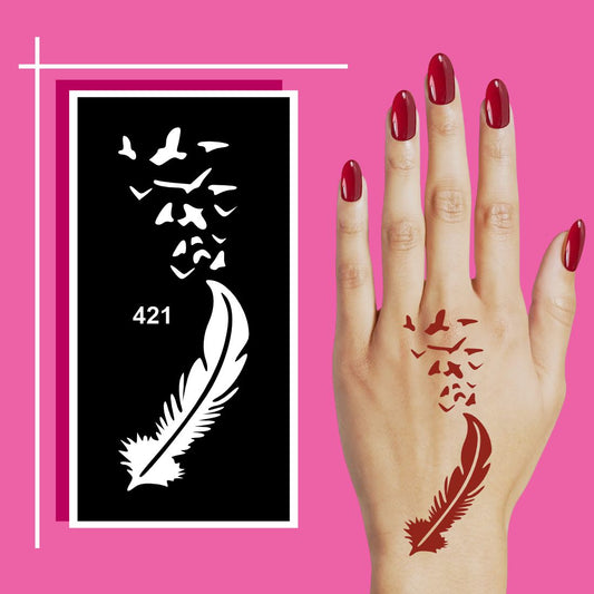 Instant Style Mehndi Stencil Design Sheets for Hands and Wrists For Kids & Adults Both Sticker