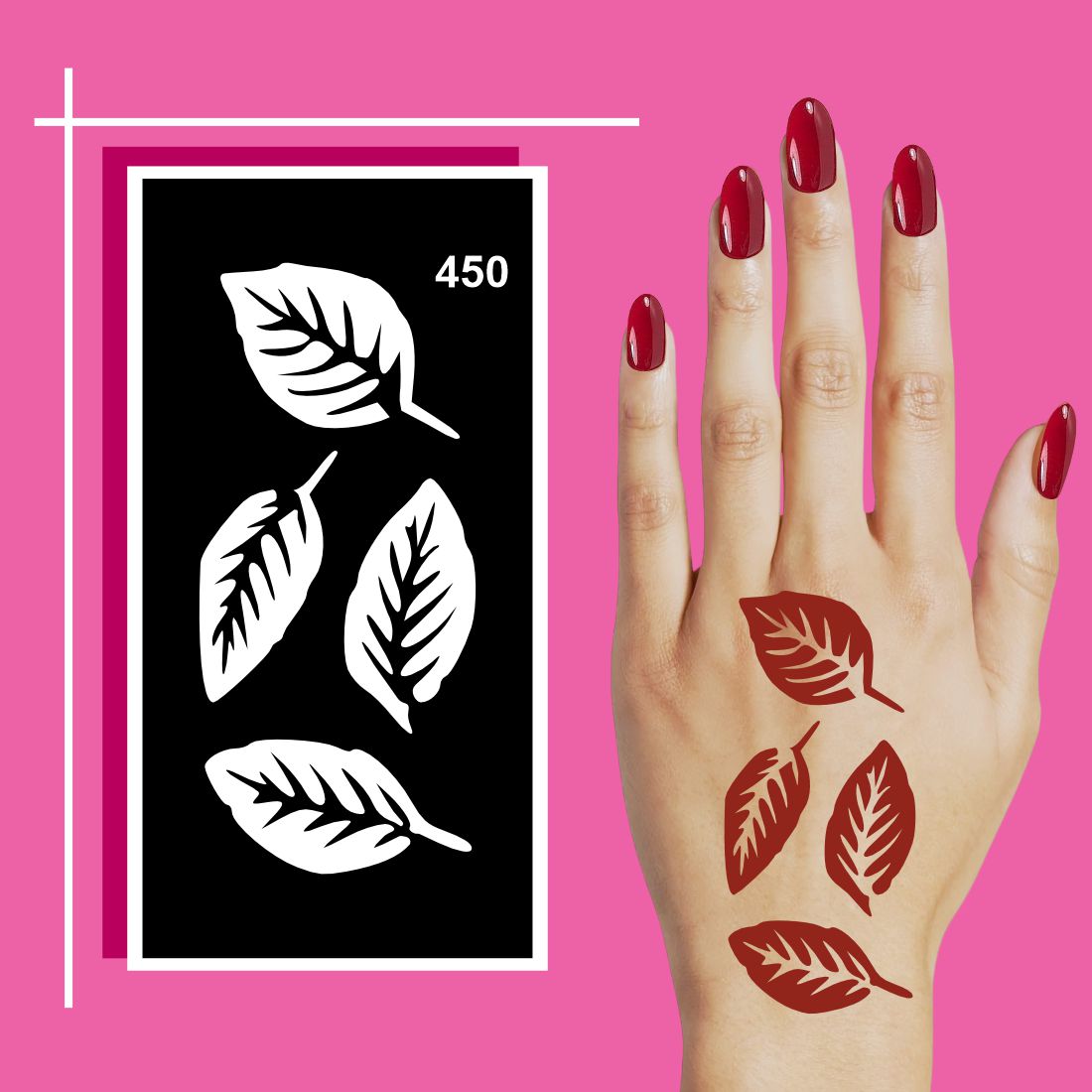 Easy to Apply Mehndi Art Stickers for Kids and Grown-Ups For Kids & Adults Both Sticker