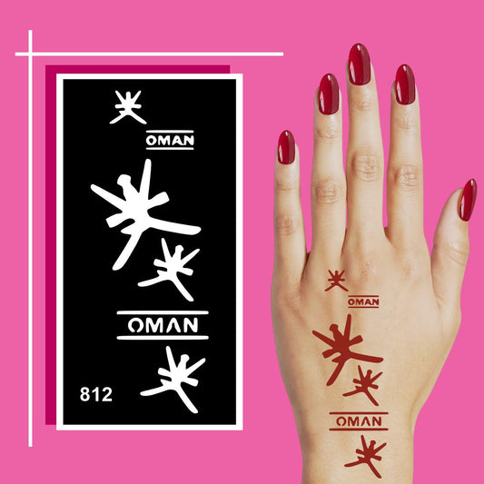 Henna-Style Hand Art Stencil Stickers with Clean Cut Patterns for All