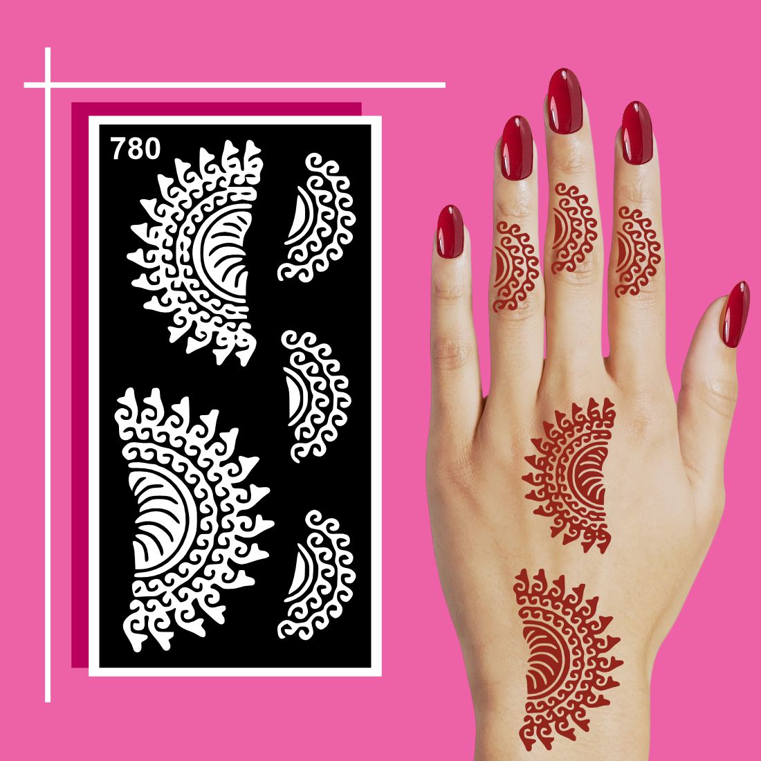 Flexible and Creative Henna Stencil Templates for Kids’ and Adults’ Crafts