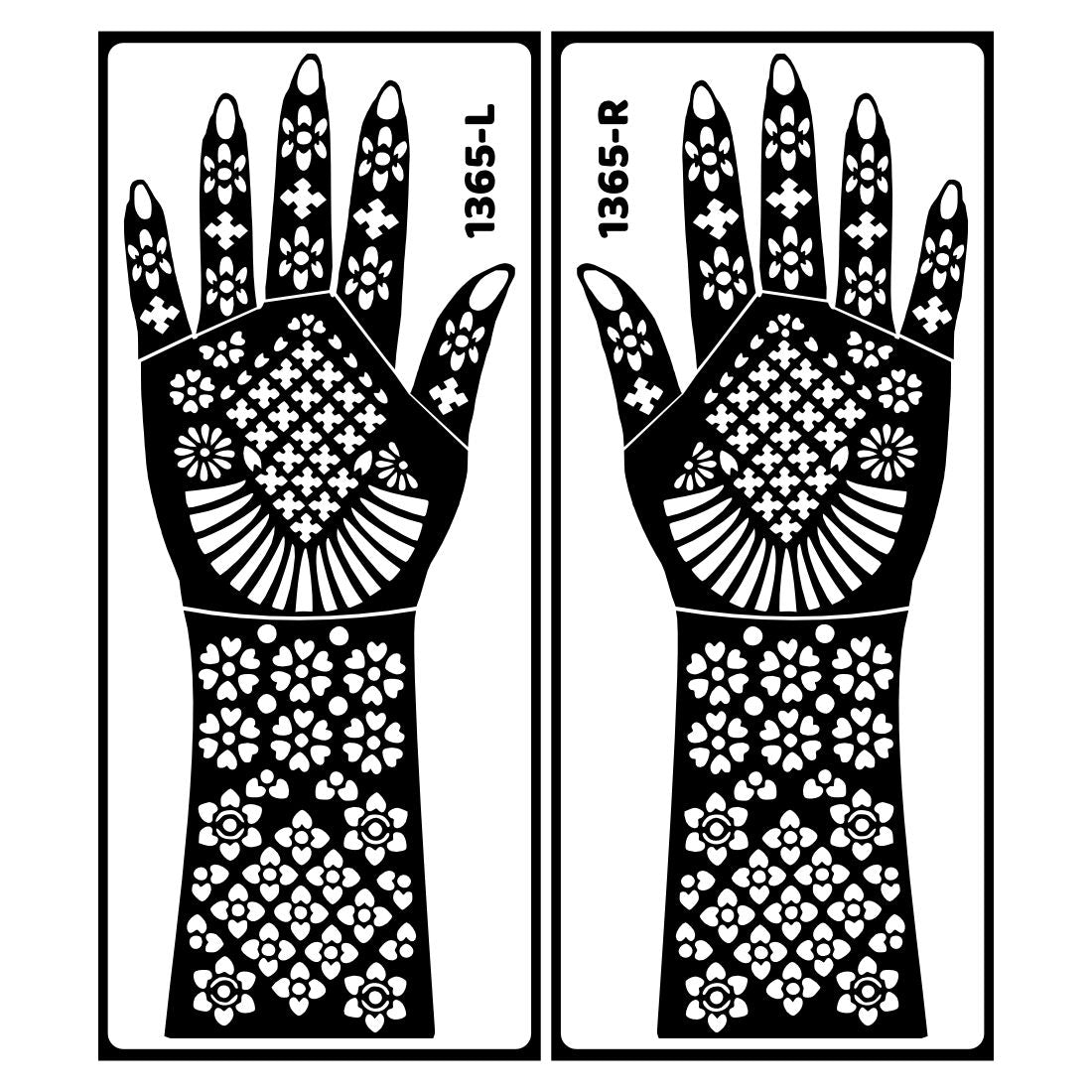 Engagement Theme Bridal Mehndi Stencil Sticker With Bride-Groom Motif Easy To Use With Instant Beautiful Design