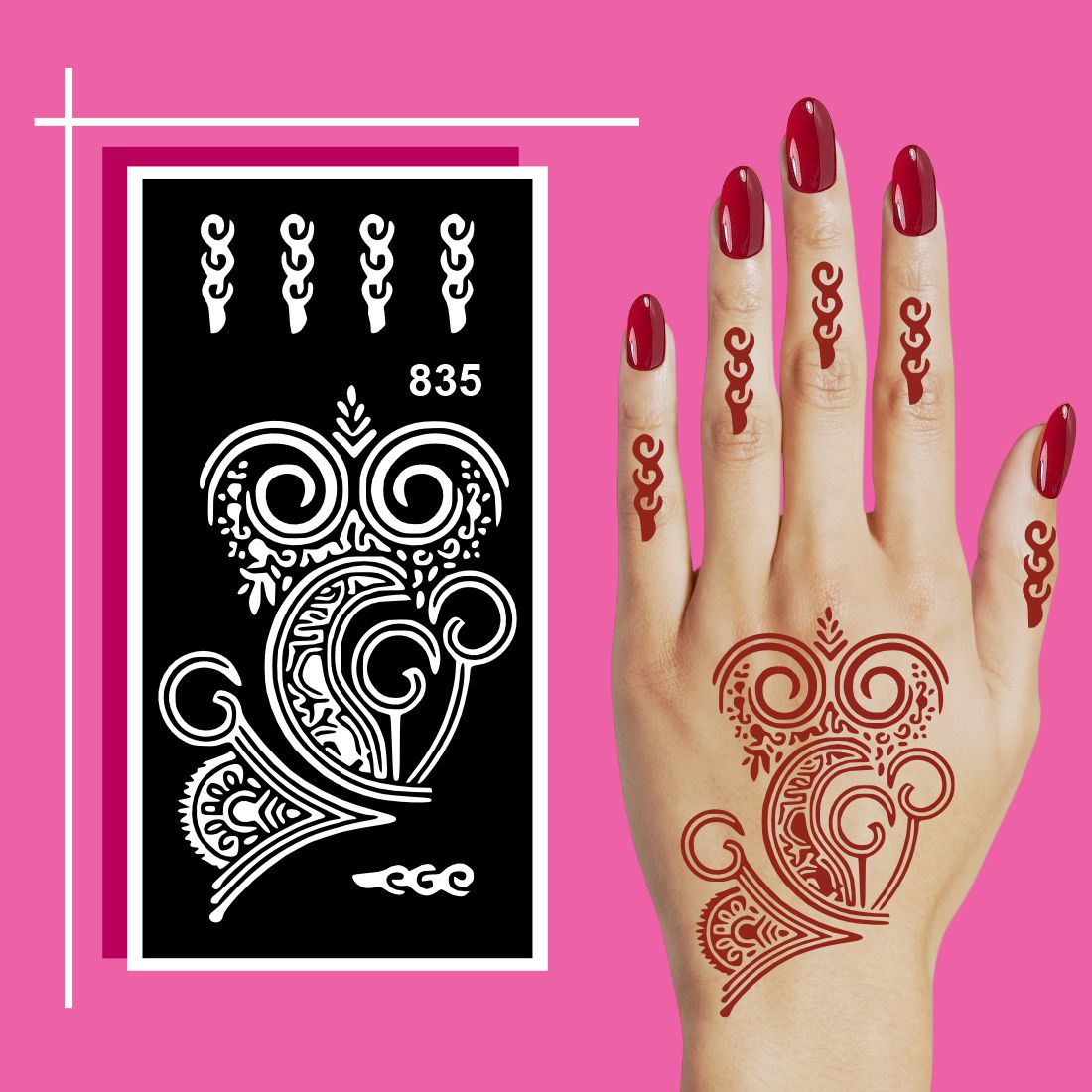 Floral Inspired Mehndi Stencil Templates for Relaxing and Creative Use