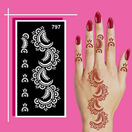 All Purpose Mehndi Stencil Sticker Collection for Family, Friends, and Fun