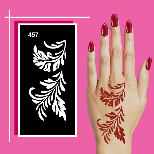 Joyful Mehndi Stencil Designs for Expressive Hand Art For Kids & Adults Both Sticker
