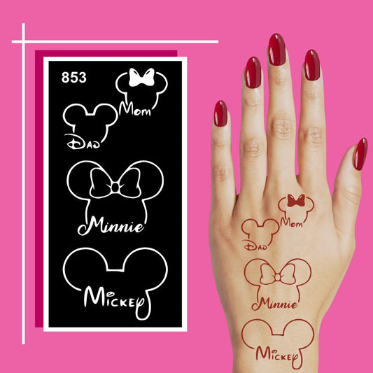 Stylish Family Character Stencil Sticker for Themed Celebration Themed