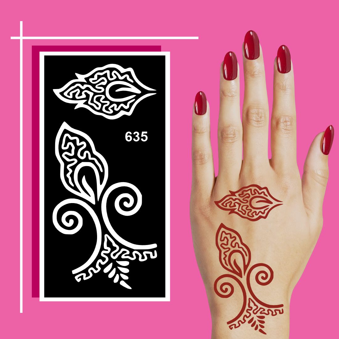 Mehndi Stencil for Kids With Easy Application and Long-Lasting Art
