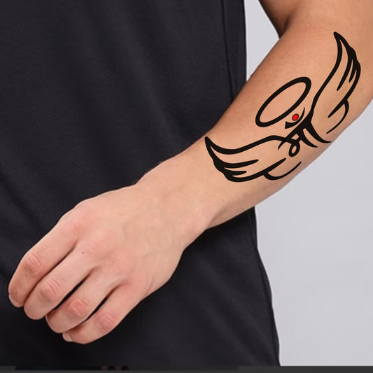 New Maa Wing Black Temporary Body Tattoo For Men and Woman