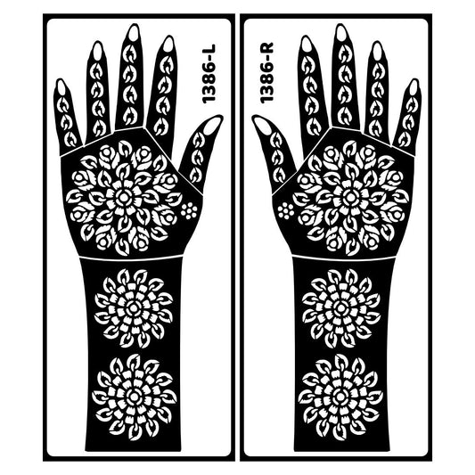 Easy Apply Bridal Mehndi Stencil Sticker For Wedding Day Henna Art Easy To Use With Instant Beautiful Design