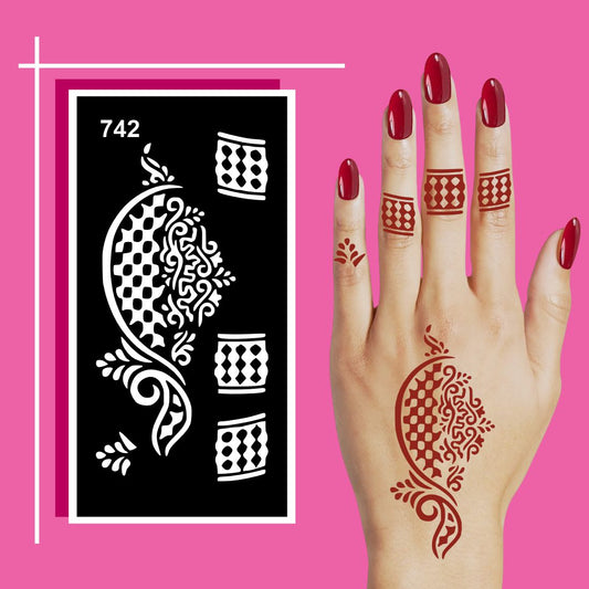 Curvy and Elegant Mehndi Stencil Design Sheets for Easy At-Home Application