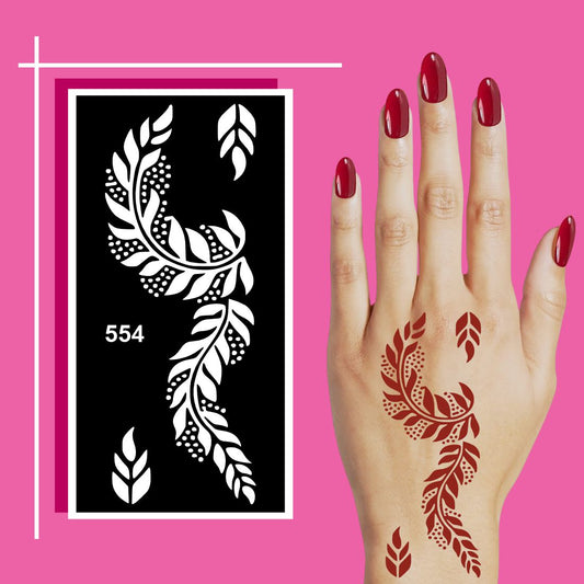 Trendy Mehndi  Stencil Designs for Fashionable and Cultural Hand Art