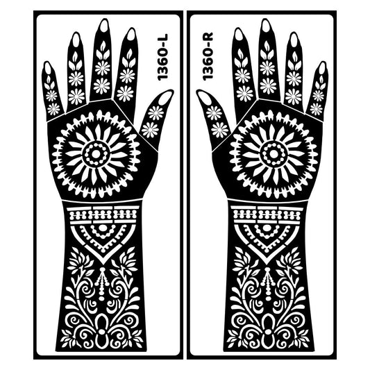 Mandala And Paisley Mix Bridal Mehndi Stencil Sticker For Festive Events  Easy To Use With Instant Beautiful Design
